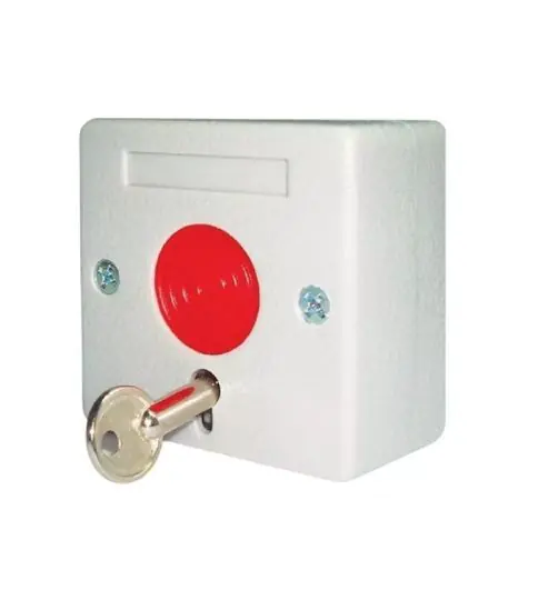 BOTON EMERGENCIA CON LLAVE