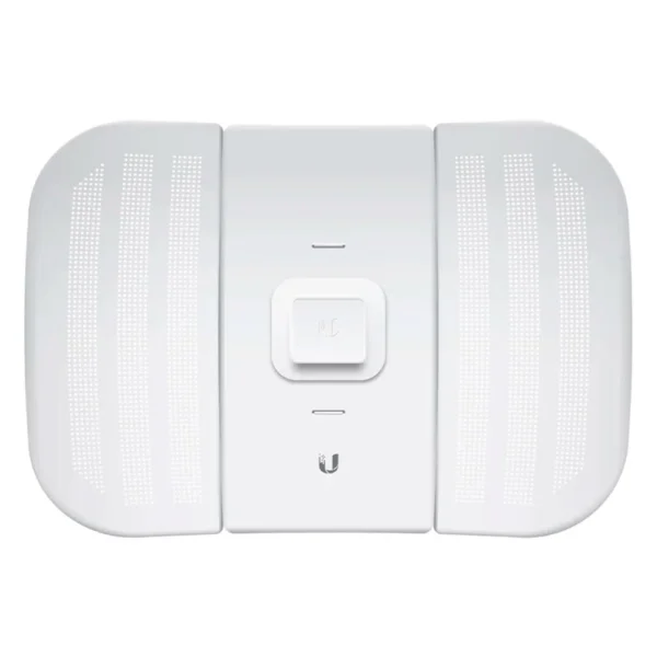 Vista frontal del Access point LBE-M5-23 dbi con ANTENA INTEGRADA Airmax 5Ghz 23dBi 10/100Mbps